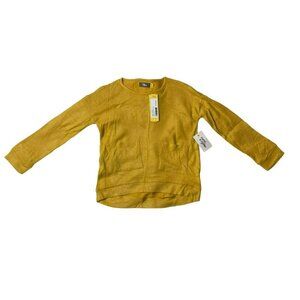 Rumi + Ryder Brushed Pocket Top Sweater Mustard Girls Small 6-7 NWT